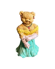 Vintage Teddy Bear Figurine Lot Of 12: Little Lady Bear Miniature Figurines