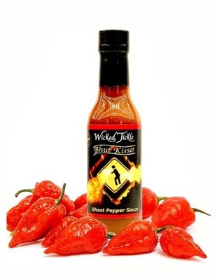 Wicked Tickle Bhut Kisser Ghost Pepper Hot Sauce Extreme Heat Ghost Pepper Sauce