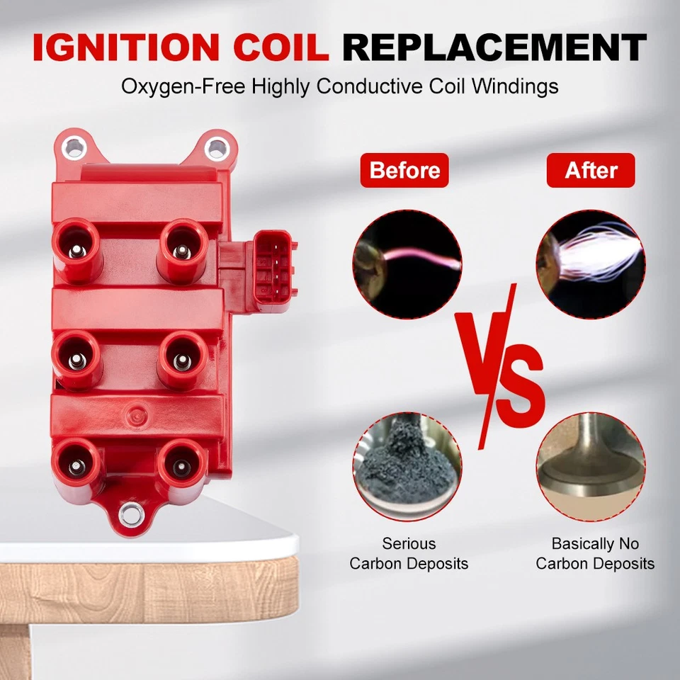 Катушка зажигания, свечи зажигания и провода для 2001-2004 Ford Mustang 3,8 л 3,9 л FD498 - Изображение 3 из 4
