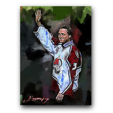 Patrick Roy #11 Art Card Limited 21/50 Edward Vela Signed (Colorado Avalanche)