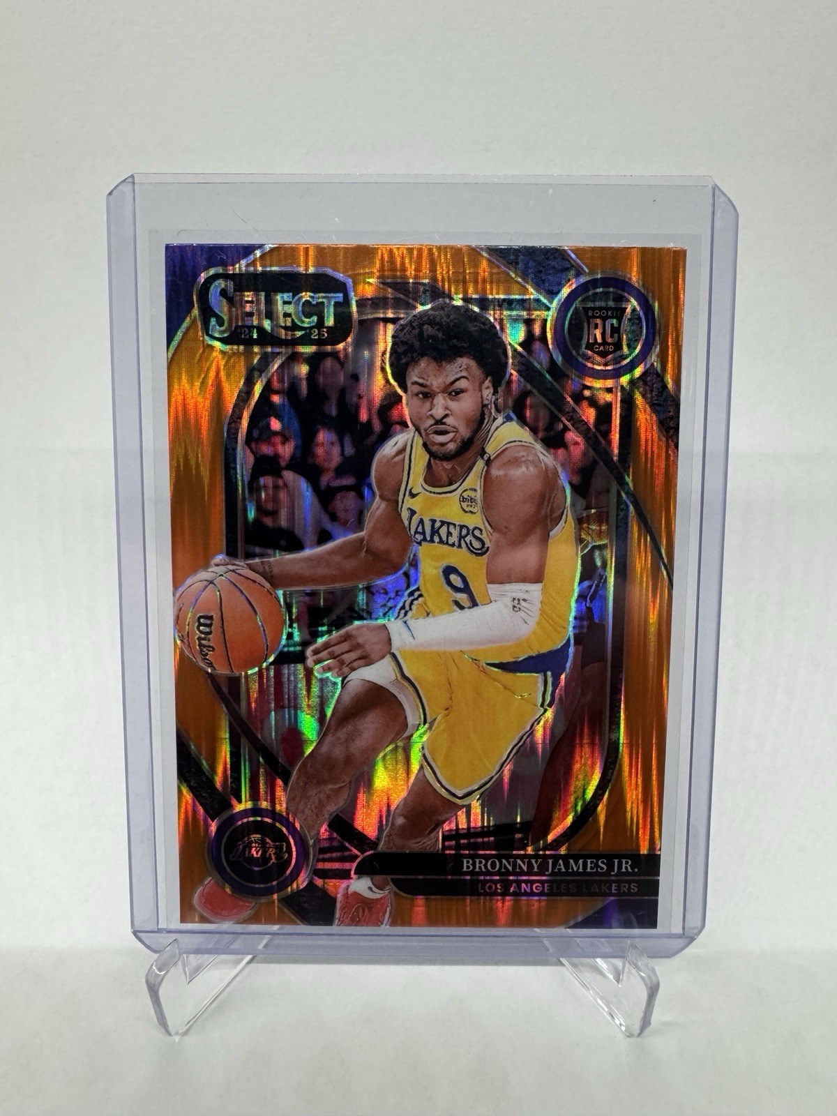 2024-25 Select #290 Bronny James Jr Rookie Courtside Orange Flash Lakers