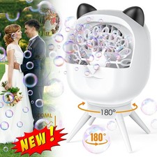 Rechargeable Bubble Machine Portable Bubble Blower Machine for Outdoor/Indoor