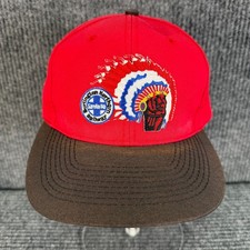 Vintage Burlington Northern Santa Fe BNSF Otto Cap Snapback Railroad Hat Red