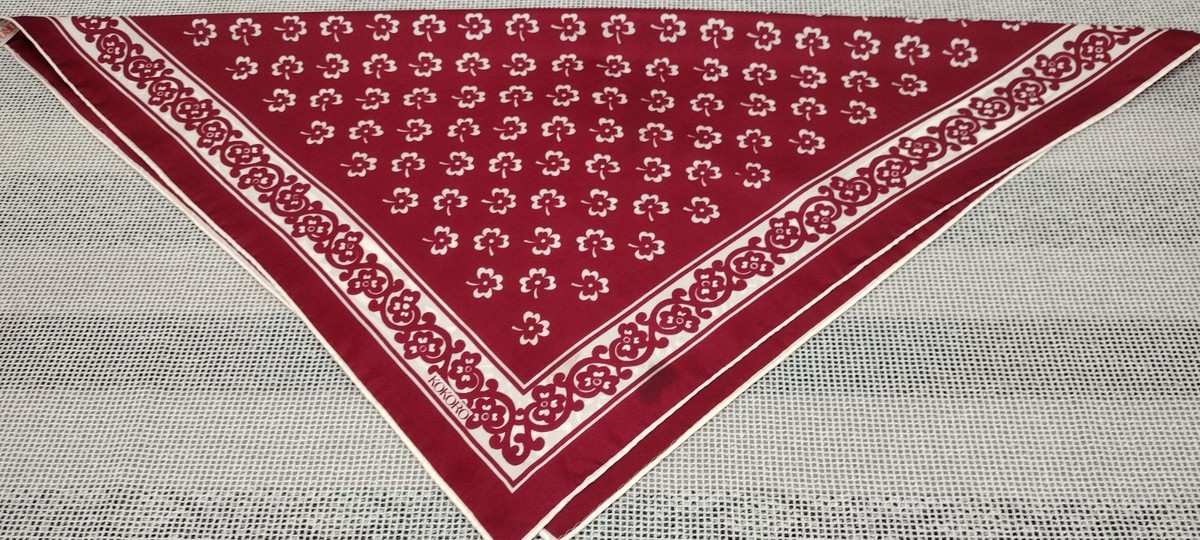 60S 70S Vintage Kokoro Silk Scarf Japan Menswear Possibly Mid Century Beaiutiful