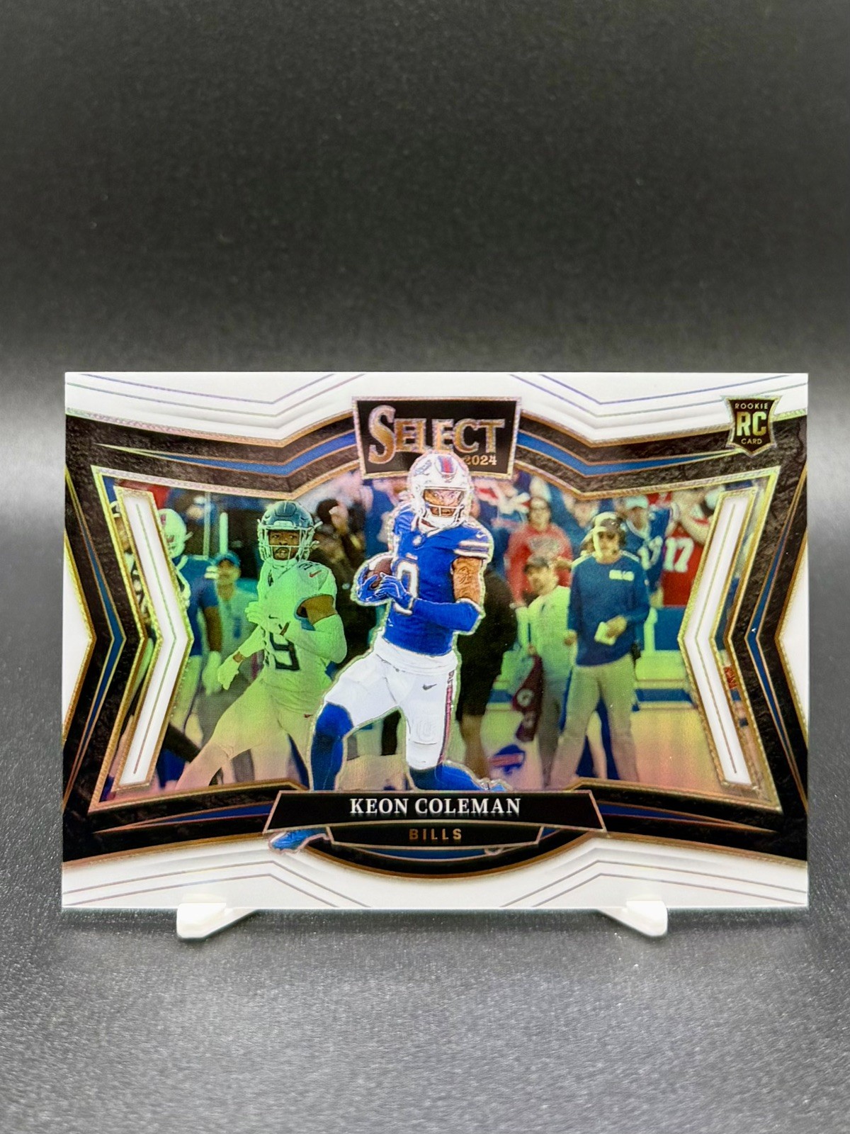 2024 Panini Select - Field Level Keon Coleman #458 White Prizm 35/35 (RC)