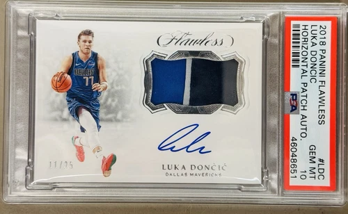 LUKA DONCIC 2018-19 FLAWLESS HORIZONTAL ROOKIE PATCH AUTO #HP-LDC 11/25 RPA RC