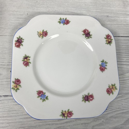 Colclough Vintage White Bone China Blue And Pink Floral 17 Piece Tea Set PK - Picture 15 of 24