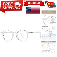 Blue Light Blocking Glasses Round Retro Computer Gaming Glasses Women Men UV ...