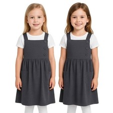 Abiti Da Scuola Per Ragazze In 2 Pezzi, Pinafore Morbidi E Confortevoli