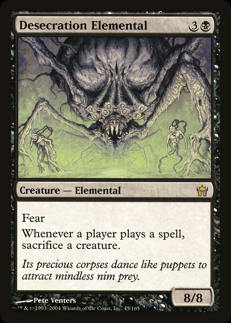 MTG NM English Desecration Elemental (5DN-045) - Fifth Dawn