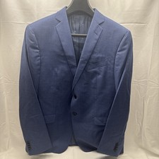 Size 46R John Varvatos USA Bedford ST-N-SC Solid Blue Blazer Sport Coat Jacket
