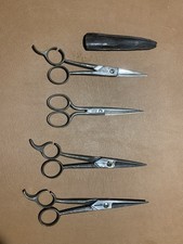 Lot of various vintage (4) Pairs Scissors Shears Hairdresser Barber USA GERMANY