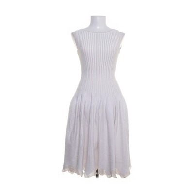 Alaïa, Kleid, Größe: 38, Weiß/Beige, Polyester/Seide/Viskose, Damen #8xw
