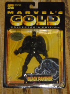 Marvel's Gold Exclusive Black Panther Collector's Edition Mint On Card Toy Biz