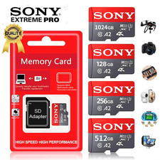 Sony Micro SD Card 128GB 256GB 512GB 1TB U3 A2 Class 10 High Speed Work
