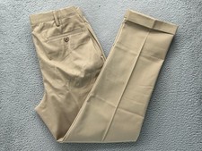  90 New Lands' End Men's Traditional Fit CW No Iron Chino Pants Khaki 36Tx33