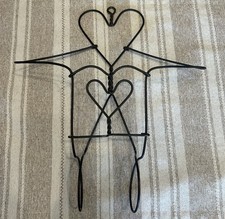 ANTIQUE ART HEAVY METAL CLOTHES/COAT HANGER Twisted Wire RARE