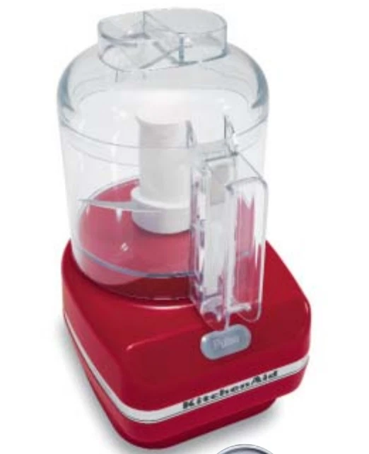 KitchenAid Chef's Chopper KFC3100ER2 3 Cup Food Processor, Red, NEW without Box