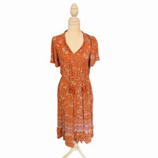 Knox Rose Boho Floral Dress Small Cottagecore Peasant Midi Tassel Waist S
