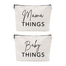 Mom Baby Pouch Set, Diaper Bag Organizer Insert, Canvas Travel Hospital B...