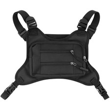 Sports Chest Bag for Men Women, Lightweight Running Vest Bag with Phone black