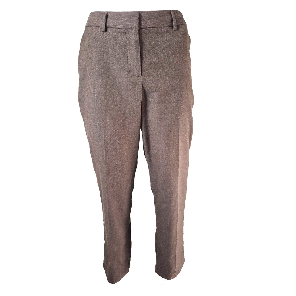 Women's Pants Size 10 Suit Work Trousers Brown Tailored Straight Leg Low Rise