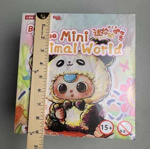 Baby Three Mini Animal World Plush Blind Box Full Display Case Of 6 Sealed New - Afbeelding 7 van 14