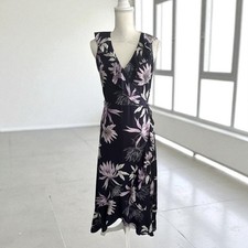 VINCE CAMUTO Purple Floral Midi Dress Size 4