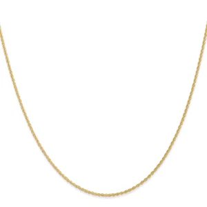 14K Yellow Gold Rope Chain Necklace, 3 mm