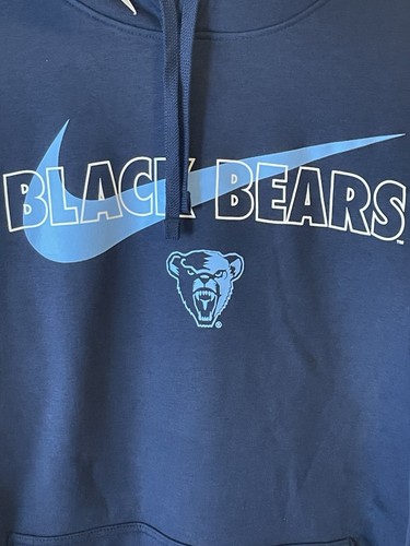 Men’s 2XL NWOT Maine Black Bears Nike Club Fleece Pullover Hoodie Navy - Picture 2 of 6