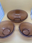 VINTAGE PYREX CRANBERRY AMETHYST NESTING MIXING BOWLS # 322, 323 & 326