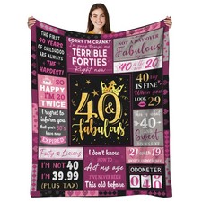 Birthday Blanket Gift For Women Mom Friends Mothers Day Present 50x60 Inch
