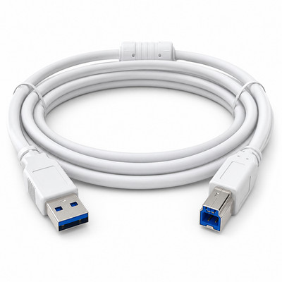 Replacement USB 2.0 Lead Compatible With HP OfficeJet 2110 White 1.5m