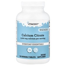 Calcium Citrate, Natural Orange, 120 Chewable Tablets