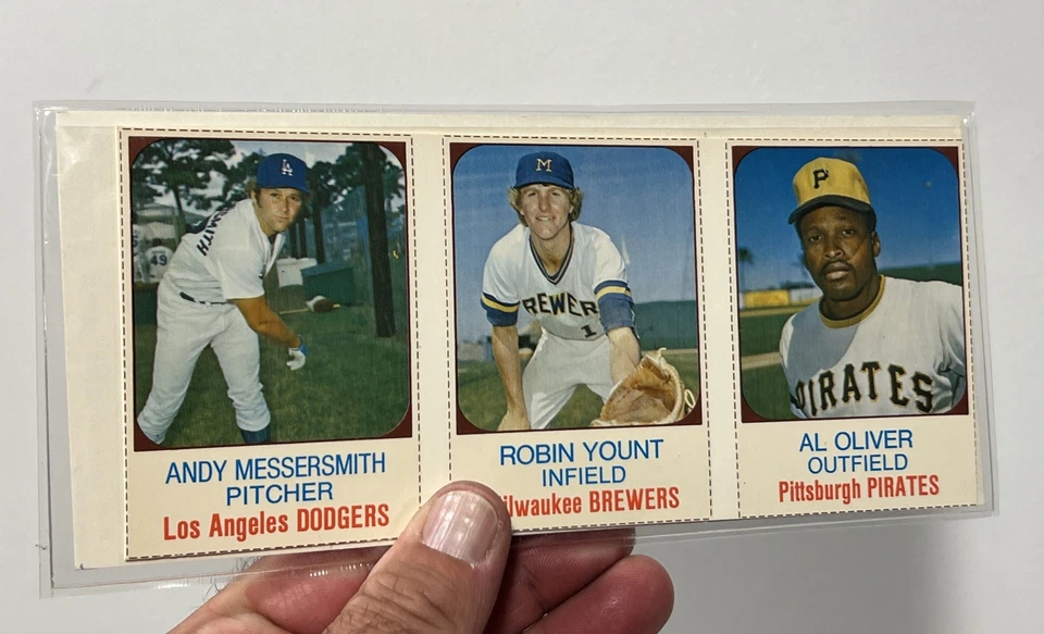 1975 Hostess Panel Andy Messersmith Robin Yount Al Oliver #79-81 - Image 2 of 4