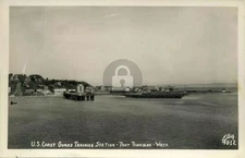 Port Townsend WA 1940's Coast Guard Training Sta  Ft Worden RPPC Postcard COPY
