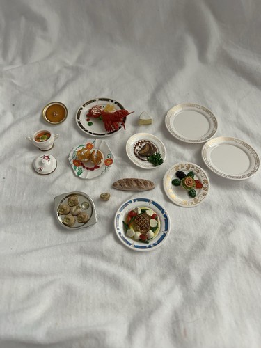1/6 scale food lot some Re-Ment french restaurant lobster diorama ...