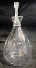Lalique France Phalsbourg Crystal Wine Decanter & Stopper 10" Signed Cognac Bar