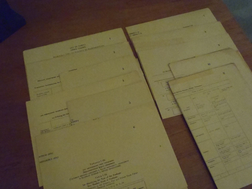 11 POSTERS Russian English Language Morphological Syntactical Analysis Tables - Image 4 of 4