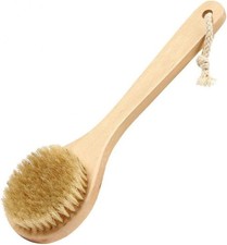 Dry Body Brush Back Scrubber Natural Bristles