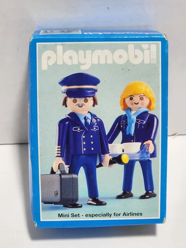 Playmobil Pilot & Stewardess 3104 New In Box Air Berlin Vintage 1999