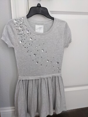 Justice Girl's Sweater Dress with jewels and metallic stitching Size 10 |  eBay