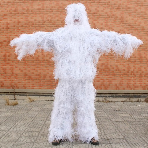 Traje Blanco Nieve Traje Ghillie Francotirador Táctico Camuflaje Traje para Caza