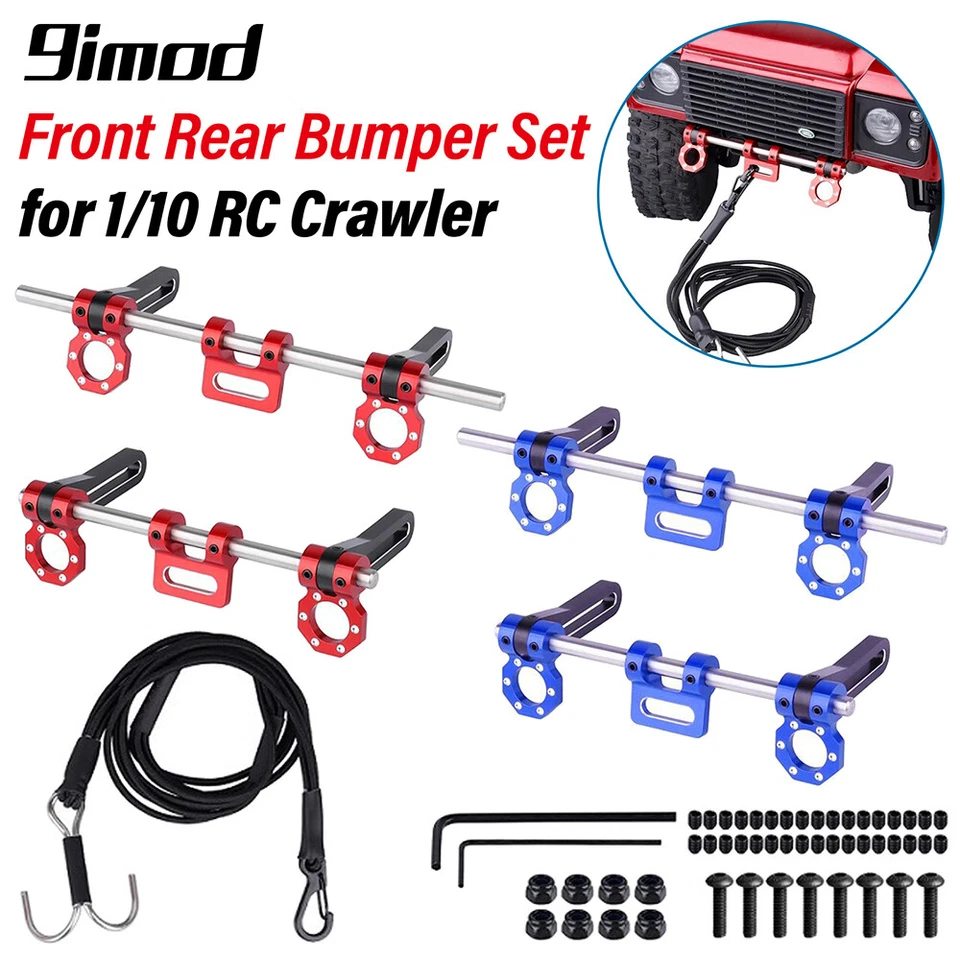 RC Front Rear Bumper Mount Tow Strap for TRX4 TRX6 Axial SCX10 1/10 RC Car - Image 2 of 4