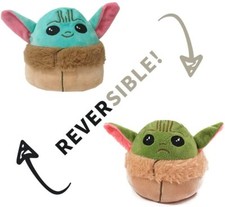 Reversible Mood Plush Double-Sided Flip Baby Yoda Plush Toys, Children's Yoda Pl