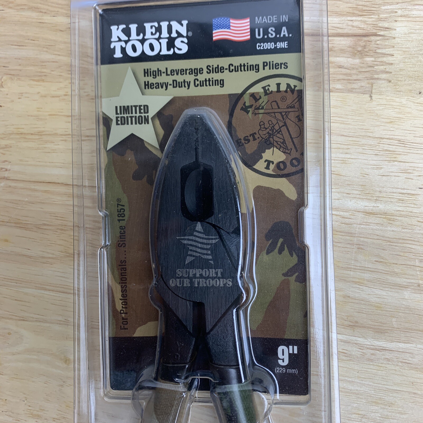 Klein Tools Limited Edition SideCutting Camo Camouflage 9” Pliers