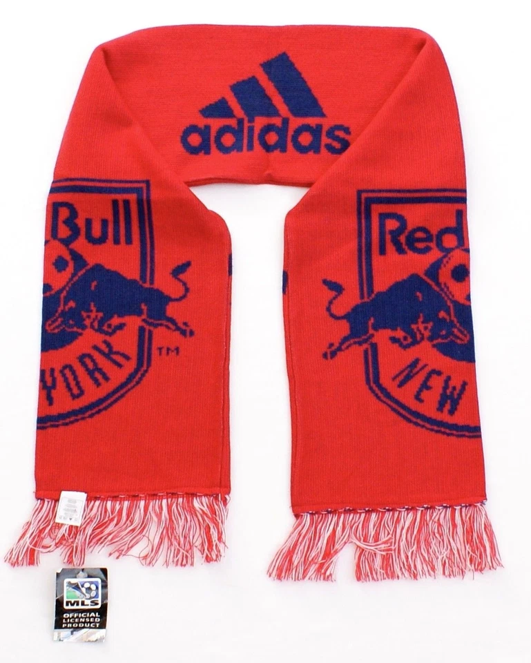 Adidas Reversible New York Red Bulls Rojo Abanico Bufanda Adulto Unisex Nuevo con Etiquetas Foto 4 de 4