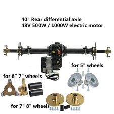 40" Rear Axle kit Differential 1000W Motor Wheel Hub for Go Kart Trike Quad ATV
