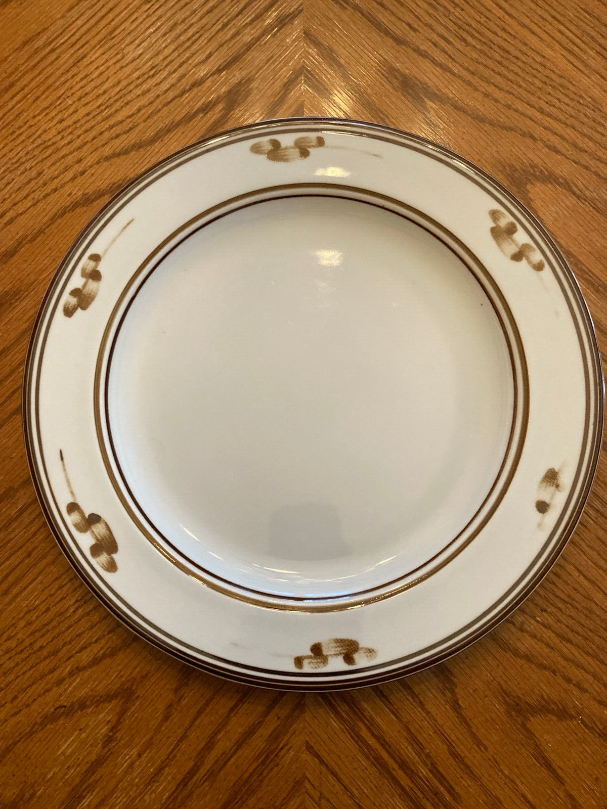 Mikasa Cera Stone Images Brown NB801 Round Platter Chop Plate  12 1/8