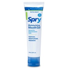 Spry Natural Xylitol Bad Breath Dry Mouth Relief Gel Long Lasting, Original 2 oz